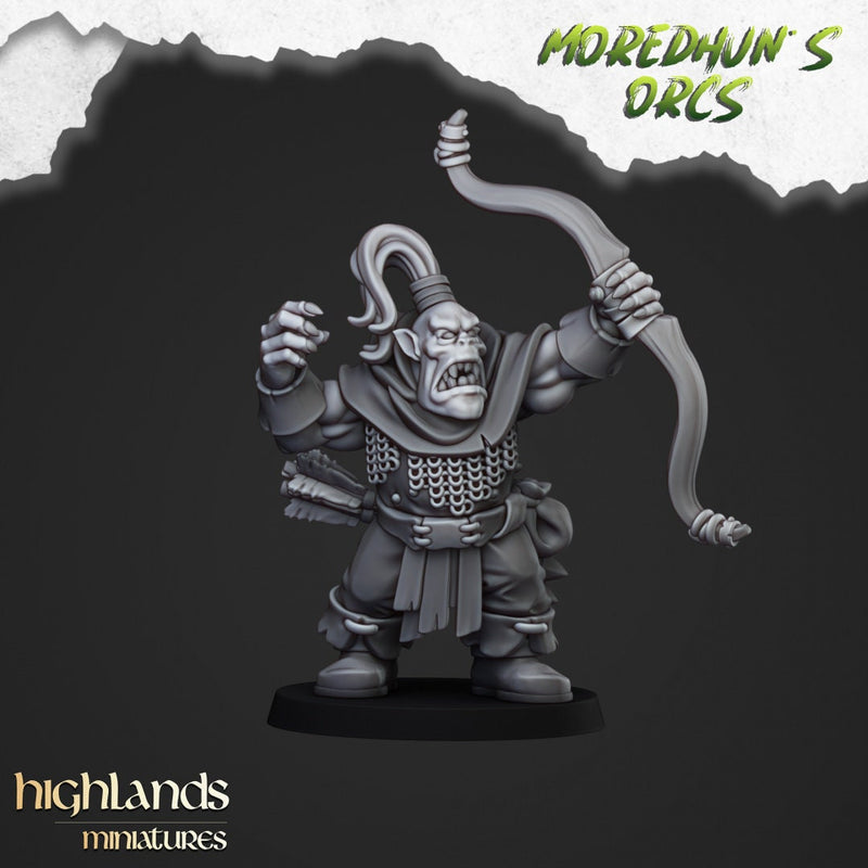 Orc Archers - Highlands Miniatures | Goblin | Black Orc | Ork | Orcs | Warrior | Fantasy | Pathfinder | Wargaming | Squad | Bowmen | Ranged-8