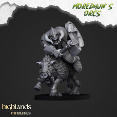 Mounted Orcs with spears - Highlands Miniatures | Boar | Black Orc | Ork | Orcs | Warrior | Fantasy | Pathfinder | Wargaming | Cavalry-4