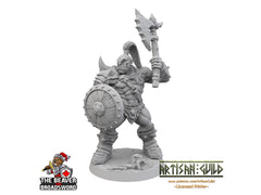 Axe and Shield Orc Barbarian dnd mini - Artisan Guild | Barbarian | Warrior | Fighter | Goblinoid, Pathfinder, TTRPG, Wargaming, Monster-1