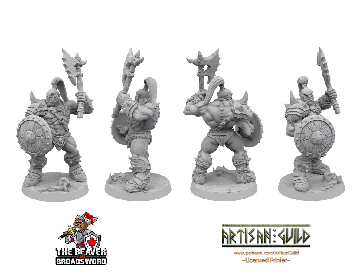 Axe and Shield Orc Barbarian dnd mini - Artisan Guild | Barbarian | Warrior | Fighter | Goblinoid, Pathfinder, TTRPG, Wargaming, Monster-2
