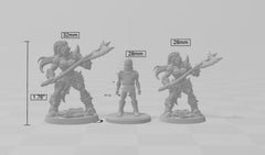 Female Orc Barbarian dnd mini with axe - Artisan Guild | Barbarian | Warrior | Fighter | Goblinoid, Pathfinder, TTRPG, Wargaming, Monster-3