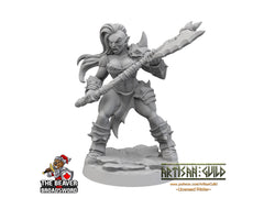Female Orc Barbarian dnd mini with axe - Artisan Guild | Barbarian | Warrior | Fighter | Goblinoid, Pathfinder, TTRPG, Wargaming, Monster-1