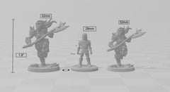 Female Orc Barbarian dnd mini with big axe - Artisan Guild | Barbarian | Warrior | Fighter | Goblinoid, Pathfinder, TTRPG, Wargaming Monster-3