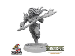 Female Orc Barbarian dnd mini with big axe - Artisan Guild | Barbarian | Warrior | Fighter | Goblinoid, Pathfinder, TTRPG, Wargaming Monster-1