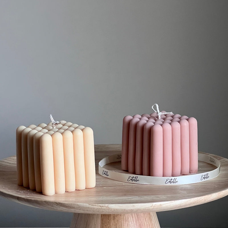 Handmade Cube Soy Candle | Unique Decorative Pillar Candle-2