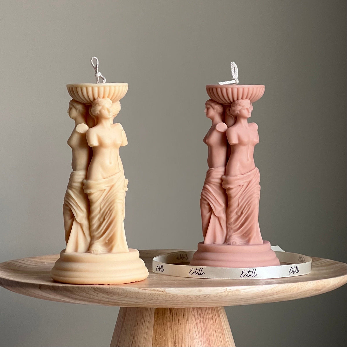 Venus Greek Goddess Soy Candle: Sculptural Column Statue Candle-1