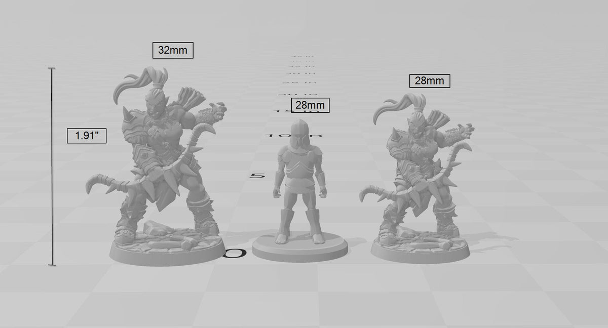 Female Orc Ranger dnd mini - Artisan Guild | Barbarian | Warrior | Fighter | Goblinoid, Pathfinder, TTRPG, Wargaming Monster-3