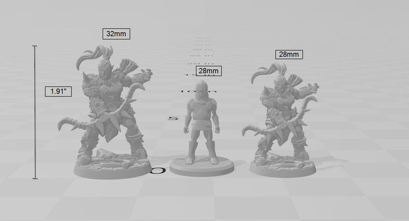 Female Orc Ranger dnd mini - Artisan Guild | Barbarian | Warrior | Fighter | Goblinoid, Pathfinder, TTRPG, Wargaming Monster-3