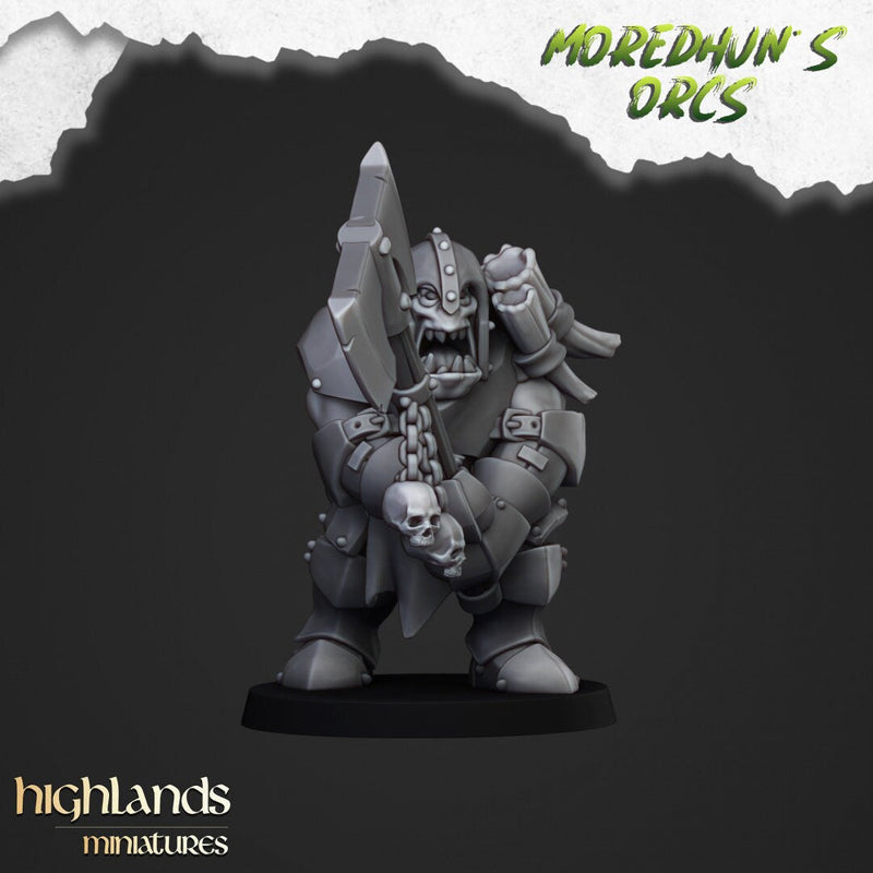 Armored Orc Warriors - Highlands Miniatures | Goblin | Black Orc | Ork | Orcs | Warrior | Fantasy | Pathfinder | Wargaming | Squad | Heavy-2