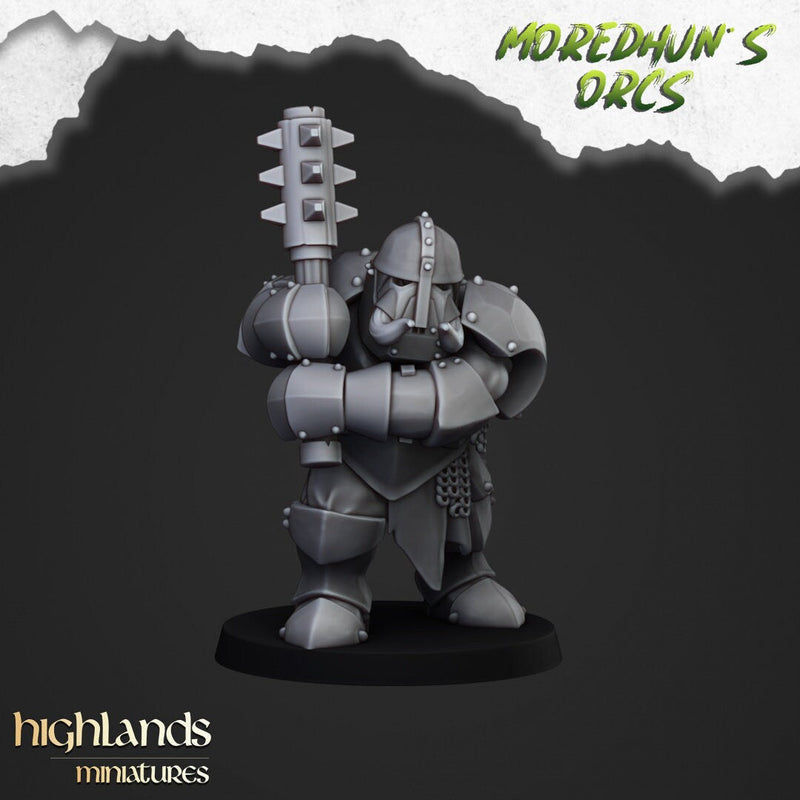 Armored Orc Warriors - Highlands Miniatures | Goblin | Black Orc | Ork | Orcs | Warrior | Fantasy | Pathfinder | Wargaming | Squad | Heavy-4