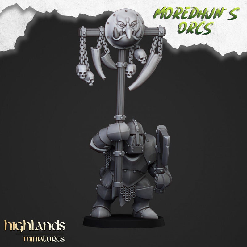 Armored Orc Warriors - Highlands Miniatures | Goblin | Black Orc | Ork | Orcs | Warrior | Fantasy | Pathfinder | Wargaming | Squad | Heavy-8