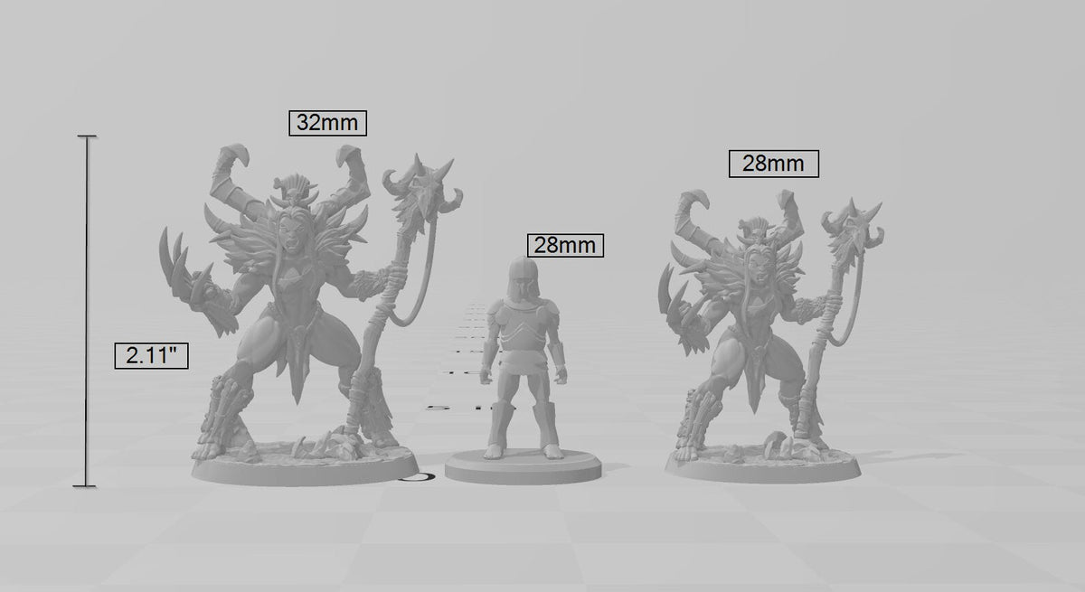 Female Orc Druid dnd mini - Artisan Guild | Barbarian | Shaman | Warlock | Goblinoid, Pathfinder, TTRPG, Wargaming Monster Sorcerer-3