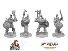 12 Orc Barbarian dnd mini set - Artisan Guild | Barbarian | Ranger| Fighter | Goblinoid, Pathfinder, TTRPG, Wargaming Monster, Pack, Bundle-4