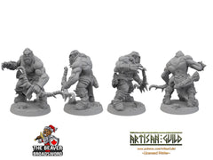 12 Orc Barbarian dnd mini set - Artisan Guild | Barbarian | Ranger| Fighter | Goblinoid, Pathfinder, TTRPG, Wargaming Monster, Pack, Bundle-7