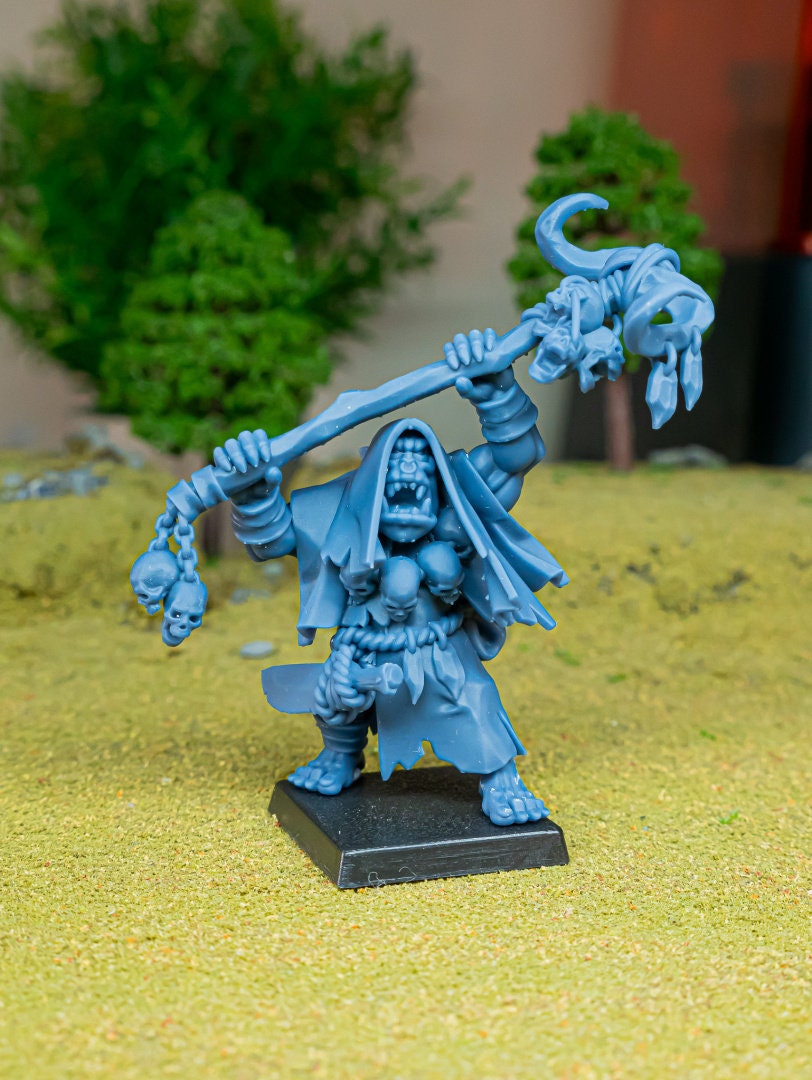 Orc Shaman 1 - Highlands Miniatures | Goblin | Black Orc | Ork | Orcs | Boar | Fantasy | Pathfinder | Wargaming | Warlock | Wizard, Sorcerer-2