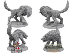 Large Worg dnd mini - Artisan Guild | Wolf | Warg | Beast | Dog | Pathfinder | Companion | TTRPG, Wargaming, Monster | Animal | Huge, Arctic-2