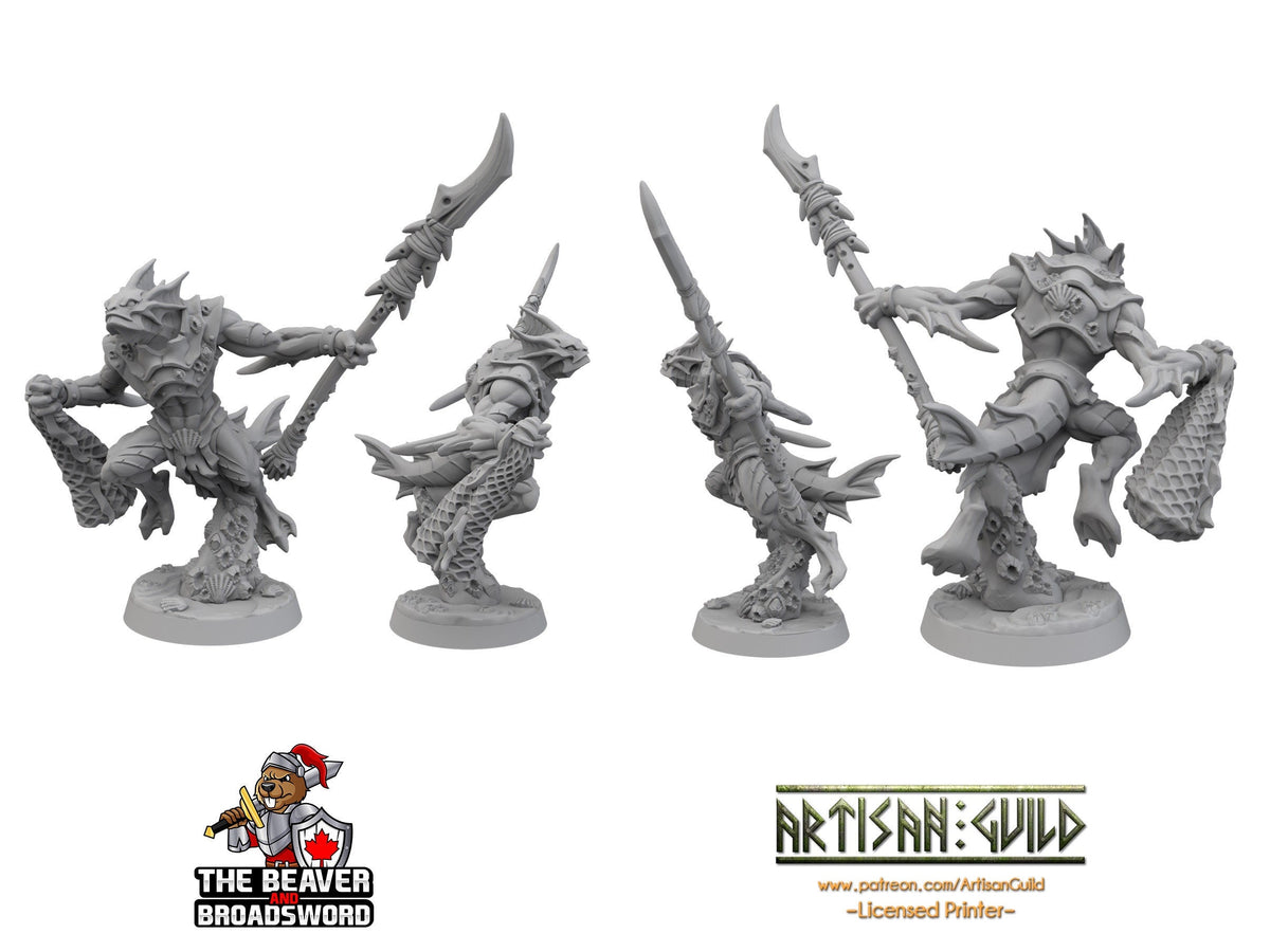 Sahuagin warrior A dnd mini - Artisan Guild | Fish | Fighter | Kuo-toa | Underwater | Pathfinder | Locathah | TTRPG, Wargaming, Monster-2