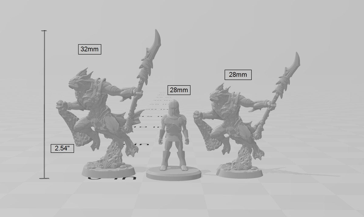 Sahuagin warrior A dnd mini - Artisan Guild | Fish | Fighter | Kuo-toa | Underwater | Pathfinder | Locathah | TTRPG, Wargaming, Monster-3