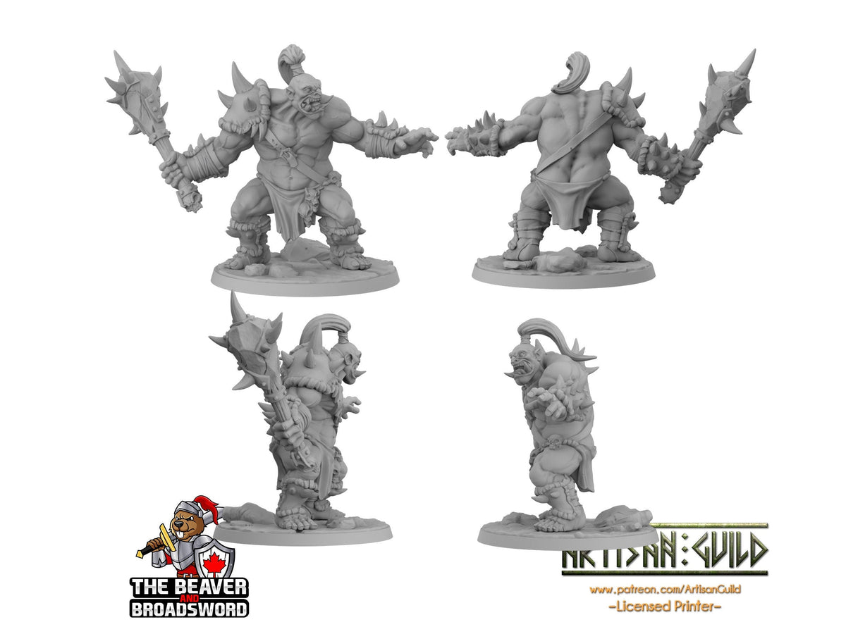 Ogre Marauder with Club - Artisan Guild | DnD | Fighter | Warrior | Monster | Male | Pathfinder | TTRPG | Wargaming | Frostgrave | Giant-2
