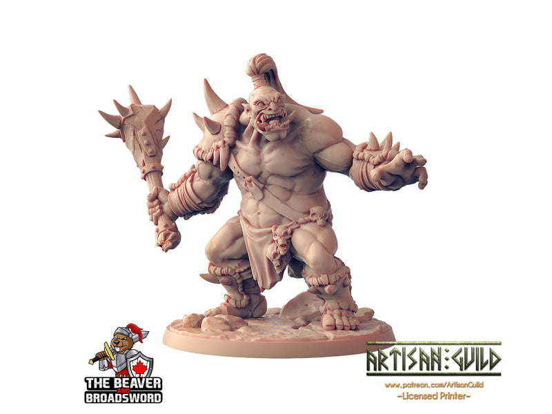 Ogre Marauder with Club - Artisan Guild | DnD | Fighter | Warrior | Monster | Male | Pathfinder | TTRPG | Wargaming | Frostgrave | Giant-1