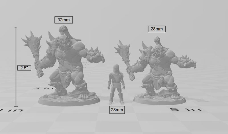 Ogre Marauder with Club - Artisan Guild | DnD | Fighter | Warrior | Monster | Male | Pathfinder | TTRPG | Wargaming | Frostgrave | Giant-3
