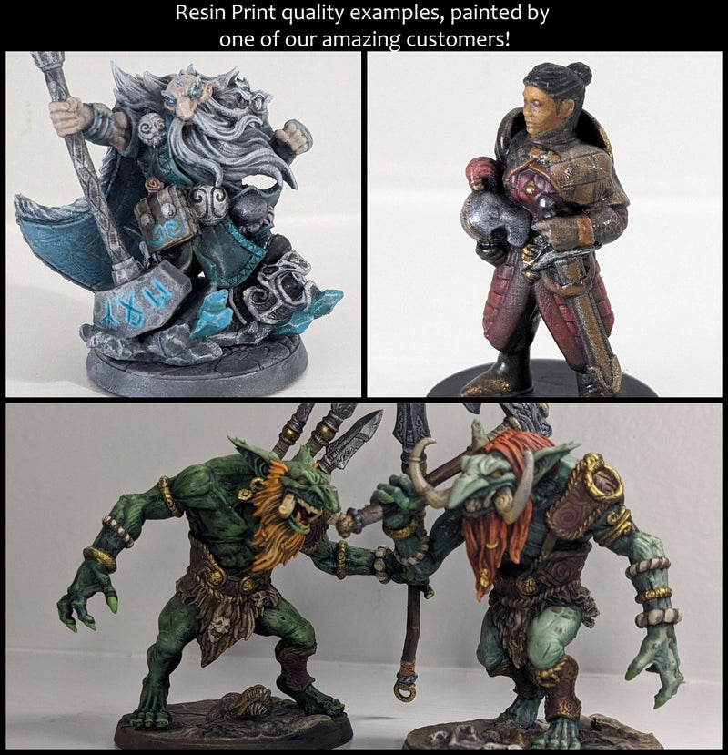 Dark Dwarf Pack | DnD Miniature, Premium Resin, Durable and Tough for your TTRPG and Wargaming! 32mm, 28mm, Male, Duergar Mountain Underdark-5