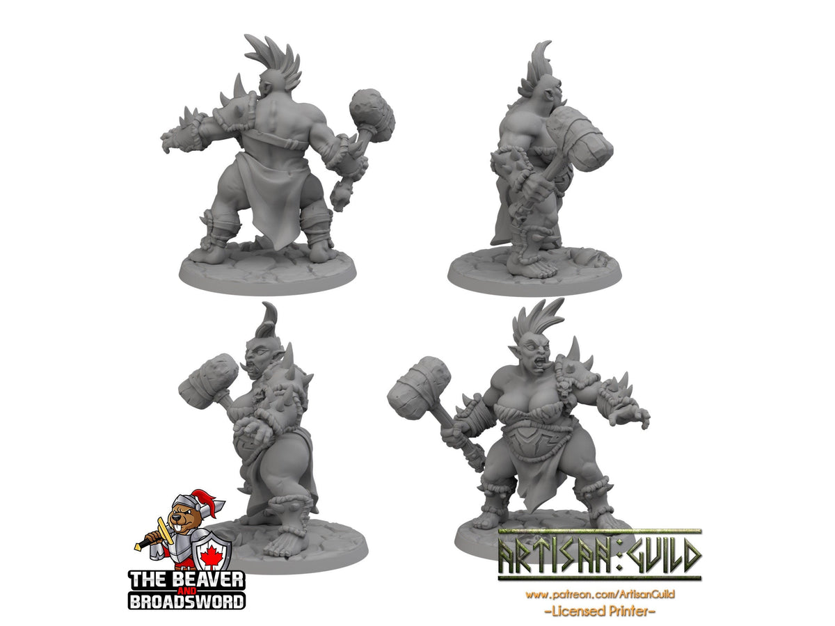 Female Ogre Marauder with Club 2 - Artisan Guild | DnD | Fighter | Barbarian | Monster | Pathfinder | TTRPG | Wargaming | Frostgrave, Giant-2