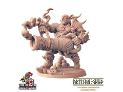 Male Ogre Marauder with Cannon - Artisan Guild | DnD | Fighter | Barbarian | Monster | Pathfinder | TTRPG | Wargaming, Frostgrave, Artillery-1