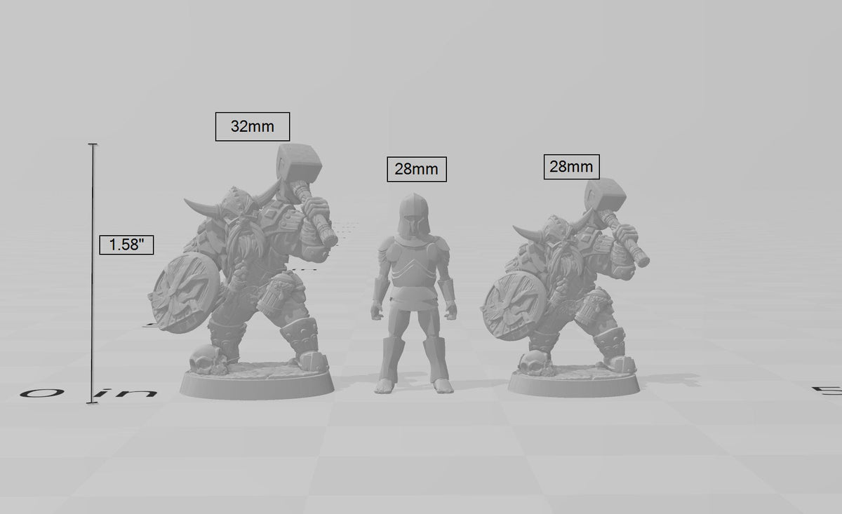Dwarven Defender B - Artisan Guild | DnD | Fighter | Barbarian | Dwarf | Cleric | Paladin | Pathfinder | TTRPG | Wargaming, Frostgrave-3