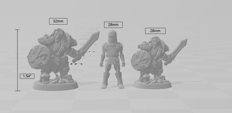 Female Dwarven Defender - Artisan Guild | DnD | Fighter | Barbarian | Dwarf | Cleric | Paladin | Pathfinder | TTRPG | Wargaming, Frostgrave-3