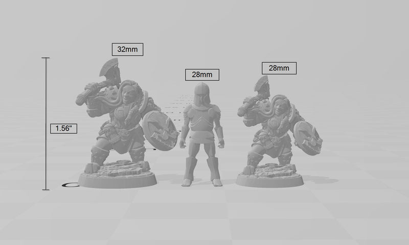 Female Dwarven Defender 2 - Artisan Guild | DnD | Fighter | Barbarian | Dwarf | Cleric | Paladin | Pathfinder | TTRPG, Wargaming, Frostgrave-3