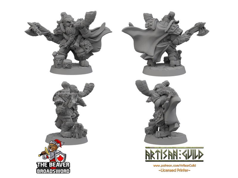 dwarven bard dnd mini - Artisan Guild | Fighter | Barbarian | Dwarf | Skald | Paladin | Pathfinder | TTRPG, Wargaming | Horn, Male, Mountain-2