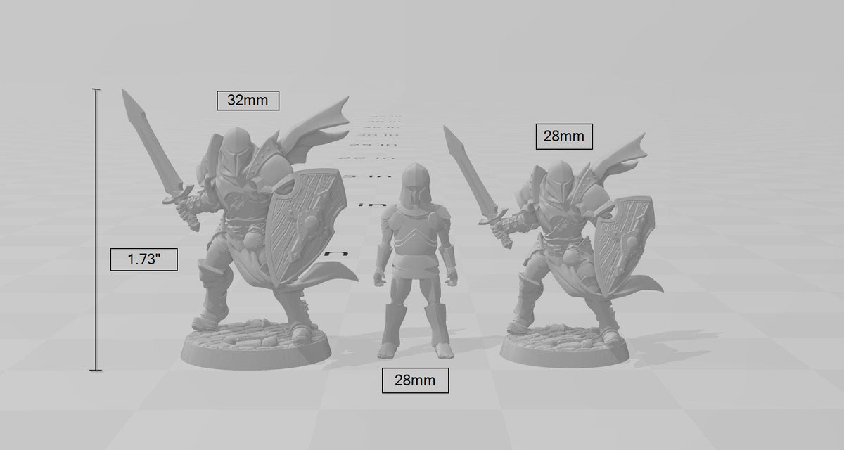Helmed Male Fighter dnd Mini - Artisan Guild | Fighter | Barbarian | Knight | Cleric | Paladin, Pathfinder, TTRPG, Wargaming, Warrior, Human-3