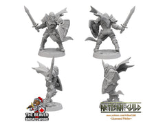 Helmed Male Fighter dnd Mini - Artisan Guild | Fighter | Barbarian | Knight | Cleric | Paladin, Pathfinder, TTRPG, Wargaming, Warrior, Human-2
