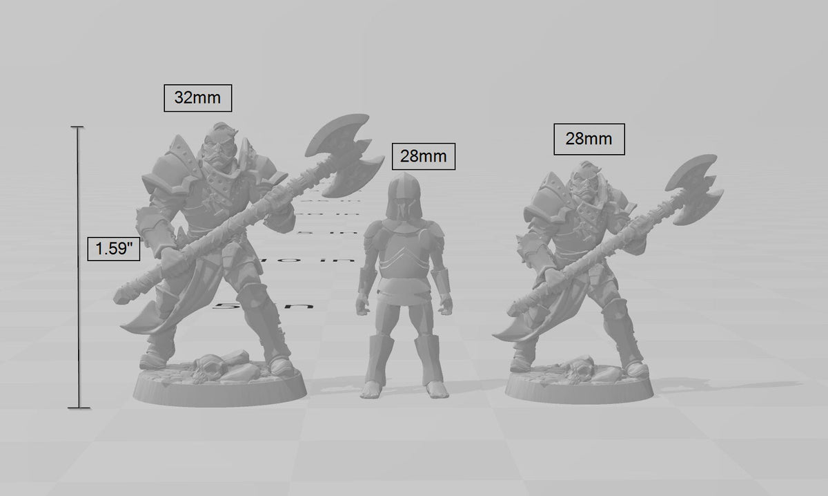 Axe Weilding Male Fighter dnd Mini - Artisan Guild | Barbarian | Knight | Cleric | Paladin, Pathfinder, TTRPG, Wargaming, Warrior, Human-3