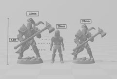 Fighter's Guild dnd mini set - Artisan Guild | Barbarian | Knight | Cleric | Paladin, Pathfinder, TTRPG, Wargaming, Warrior, Human, medieval-2