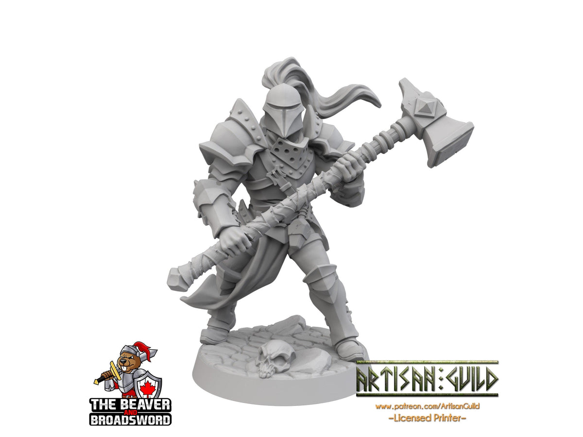 Maul Weilding Male Fighter dnd Mini - Artisan Guild | Barbarian | Knight | Cleric | Paladin, Pathfinder, TTRPG, Wargaming, Warrior, Human-1