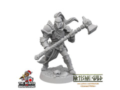 Maul Weilding Male Fighter dnd Mini - Artisan Guild | Barbarian | Knight | Cleric | Paladin, Pathfinder, TTRPG, Wargaming, Warrior, Human-1