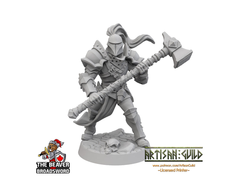 Maul Weilding Male Fighter dnd Mini - Artisan Guild | Barbarian | Knight | Cleric | Paladin, Pathfinder, TTRPG, Wargaming, Warrior, Human-1