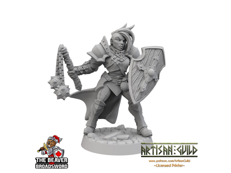 Female Human Fighter dnd Mini - Artisan Guild | Barbarian | Knight | Cleric | Paladin, Pathfinder, TTRPG, Wargaming, Warrior-1