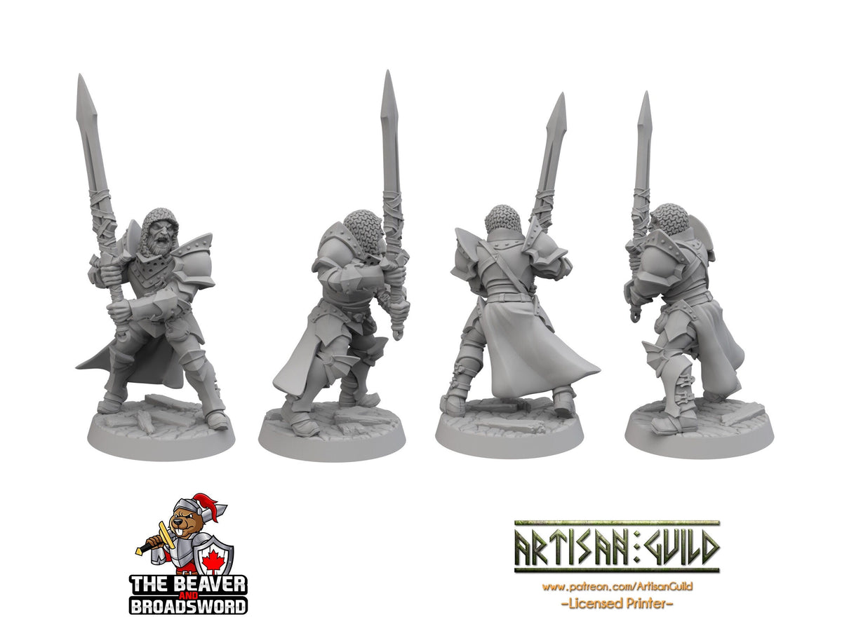 Male Human Fighter dnd Mini with Greatsword - Artisan Guild | Barbarian | Knight | Cleric | Paladin, Pathfinder, TTRPG, Wargaming, Warrior-2