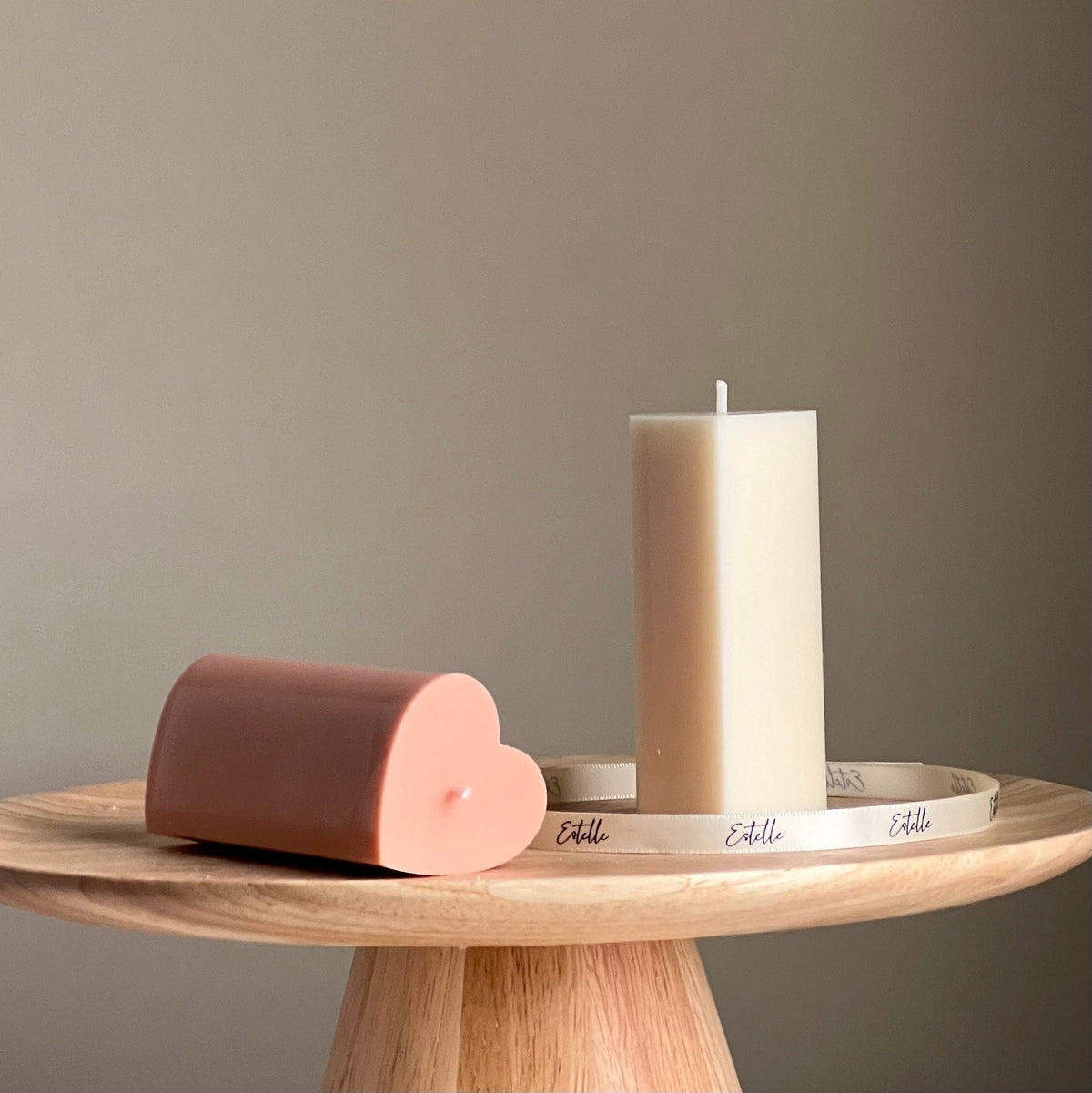 Heart Soy Pillar Candle | Sculptural Home Decor-1