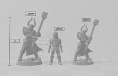 Armored Human Fighter dnd Mini with Maul dnd - Artisan Guild | Barbarian | Knight | Cleric, Paladin, Pathfinder, TTRPG, Wargaming, Warrior-3