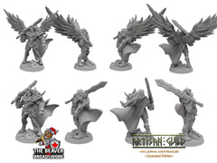 Ascended Human Male Fighter dnd mini - Artisan Guild | Aasimar | Angel | Knight | Cleric, Paladin, Pathfinder, TTRPG, Wargaming, Warrior,-2