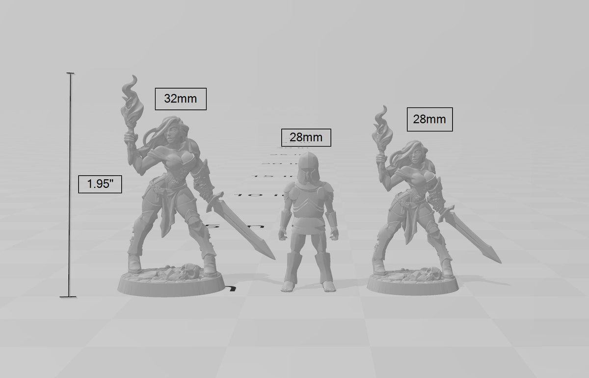Pinup human female fighter - Artisan Guild | Rogue | Warrior | Knight | Cleric, Paladin, Pathfinder, TTRPG, Wargaming, Assassin, Thief-3