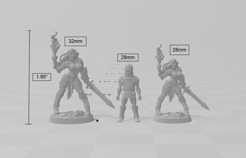 Pinup human female fighter - Artisan Guild | Rogue | Warrior | Knight | Cleric, Paladin, Pathfinder, TTRPG, Wargaming, Assassin, Thief-3