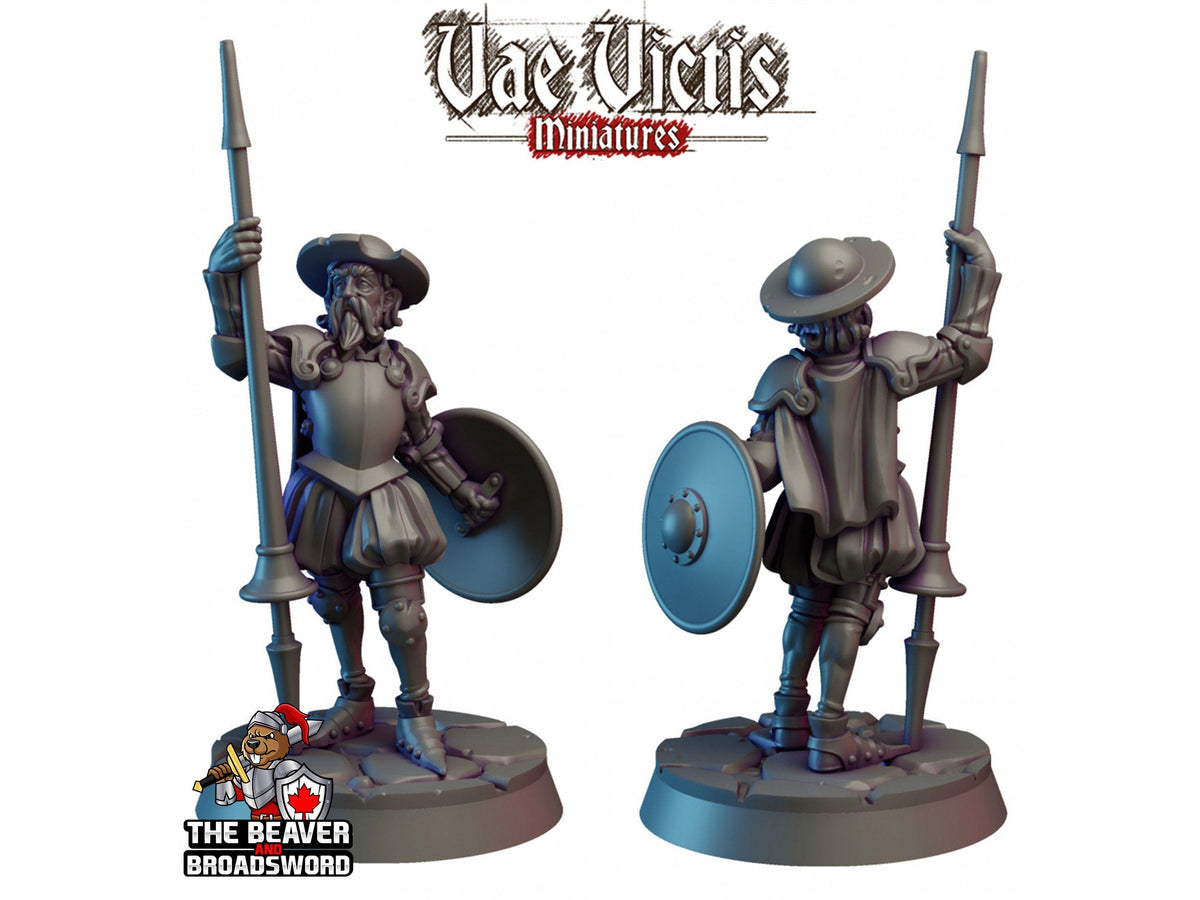 Windmill Hunter dnd mini - Vae Victis | Fighter | Paladin | Human  | Male | Lancer | Knight | Pathfinder, TTRPG, Wargaming, Aged, Frostgrave