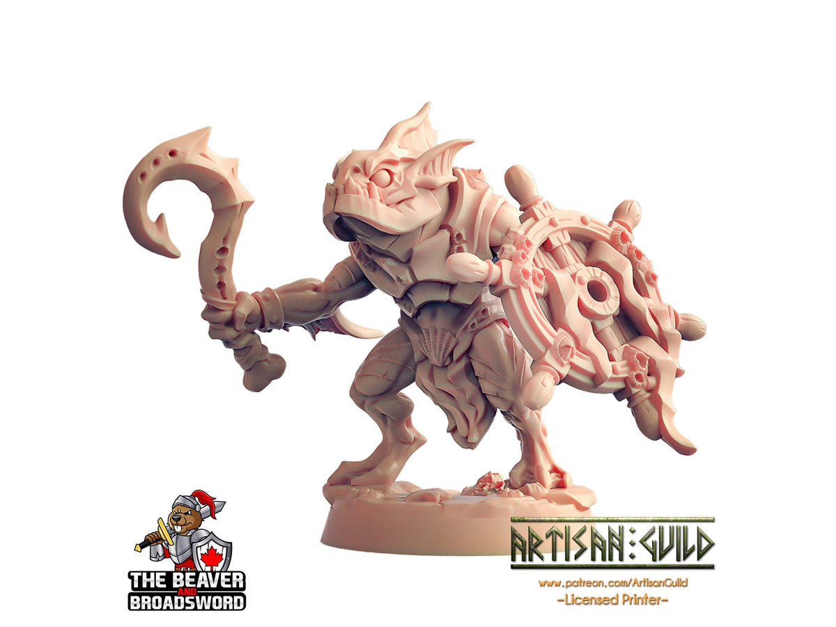 Sahuagin warrior D dnd mini - Artisan Guild | Fish | Fighter | Kuo-toa | Underwater | Pathfinder | Locathah | TTRPG, Wargaming, Monster-1