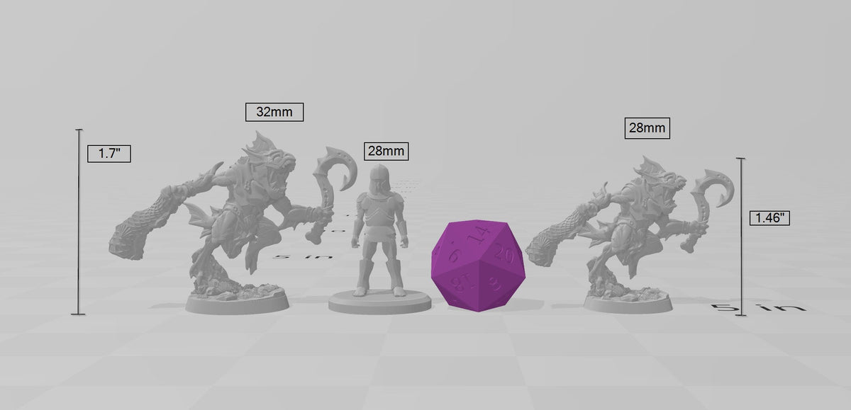 Sahuagin warrior F dnd mini - Artisan Guild | Fish | Fighter | Kuo-toa | Underwater | Pathfinder | Locathah | TTRPG, Wargaming, Monster-2