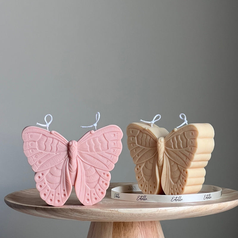 Handmade Soy Butterfly Candle | Decorative Pillar Candle-1